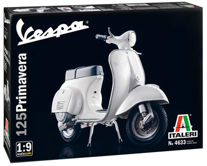 Italeri 4633 Vespa 510104633-1:9 125 Inch Primavera, Model Building Kit, Standing Model Building, Crafts, Hobby, Gluing, Plastic Kit, Unpainted
