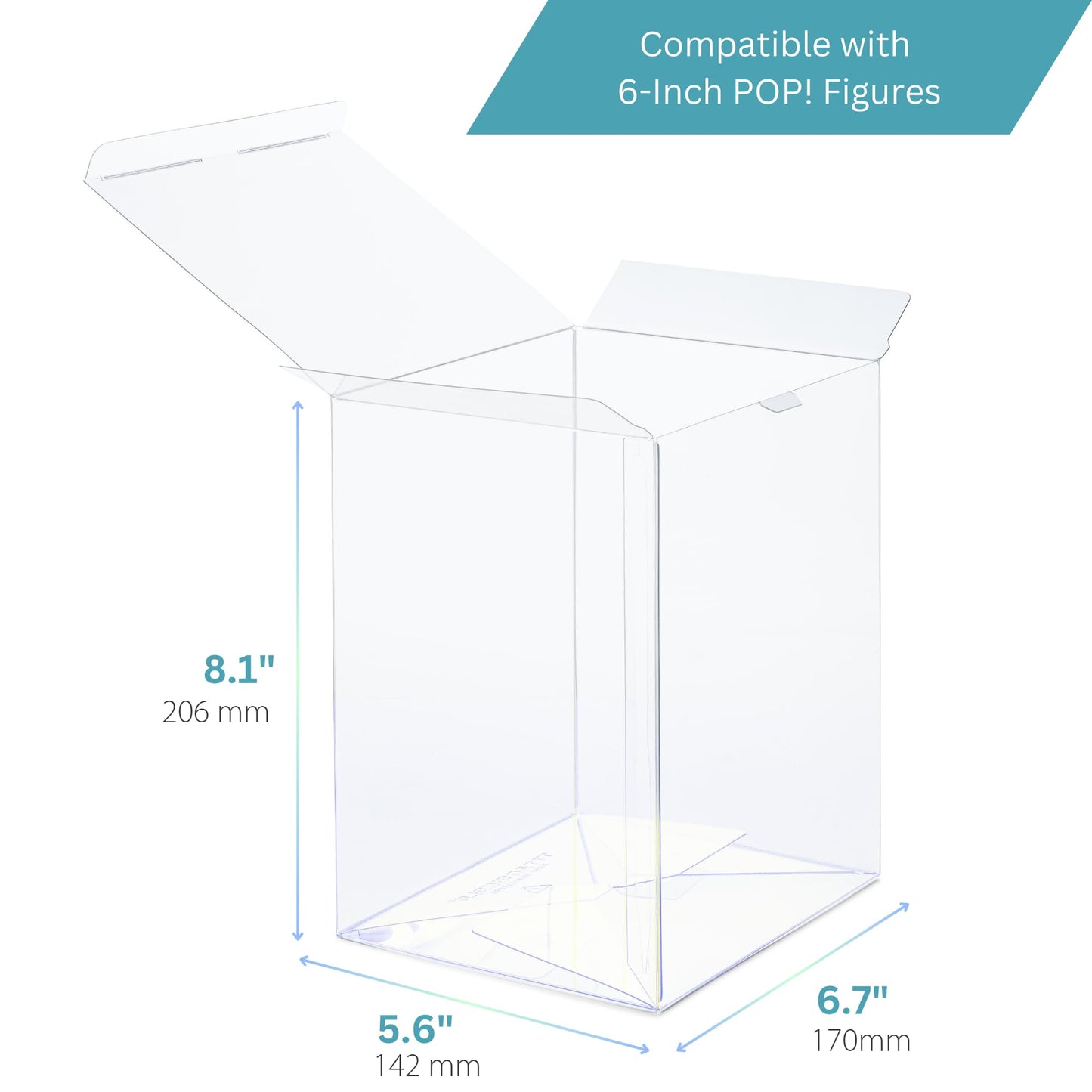 TitanShield (5 Count) 0.5MM [6-INCH] Compatible with Funko UV and Scratch Resistant POP! Protectors Sleeve Case