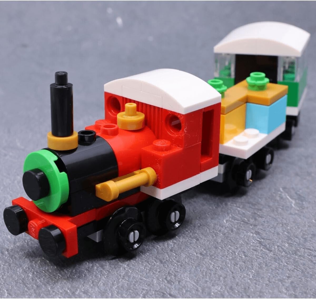 LEGO Creator 30584 Winter Holiday Christmas Train with Locomotive, Flatbed Wagon, and Carriage (73 Pieces)