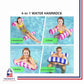 2-Pack Multi-Purpose Inflatable Pool Hammock - Saddle, Lounge Chair, Drifter - Water Hammock Lounge, Light Blue, Pink