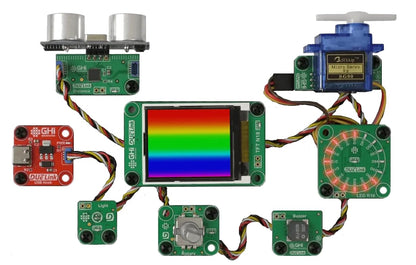 DUELink Smart Electronic Building Blocks Kit: Use with Python, Javascript, Arduino, RPI, MakeCode, or MicroBlocks.