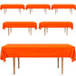 DecorRack 6 Pack Orange Plastic Tablecloths (Rectangular 54x108 in)