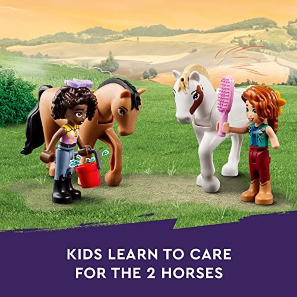 LEGO Friends Autumn’s Horse Stable Building Toys - Horse Toys for Girls & Boys, Ages 7+ - Includes 2 Minifigures, 2 Horses, Carriage, & More -