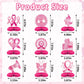 Hying 9 PCS Breast Cancer Awareness Honeycomb Table Centerpiece for Home Party, Fight Cancer Theme Pink Ribbon Breast Cancer Table Topper Centerpiece
