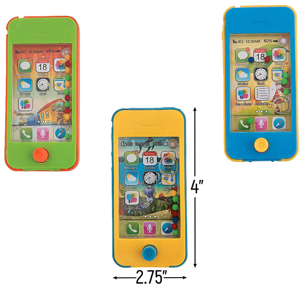 Fun Express Handheld Water Phone Game Party Favor Toys - Assorted (Set of 12)