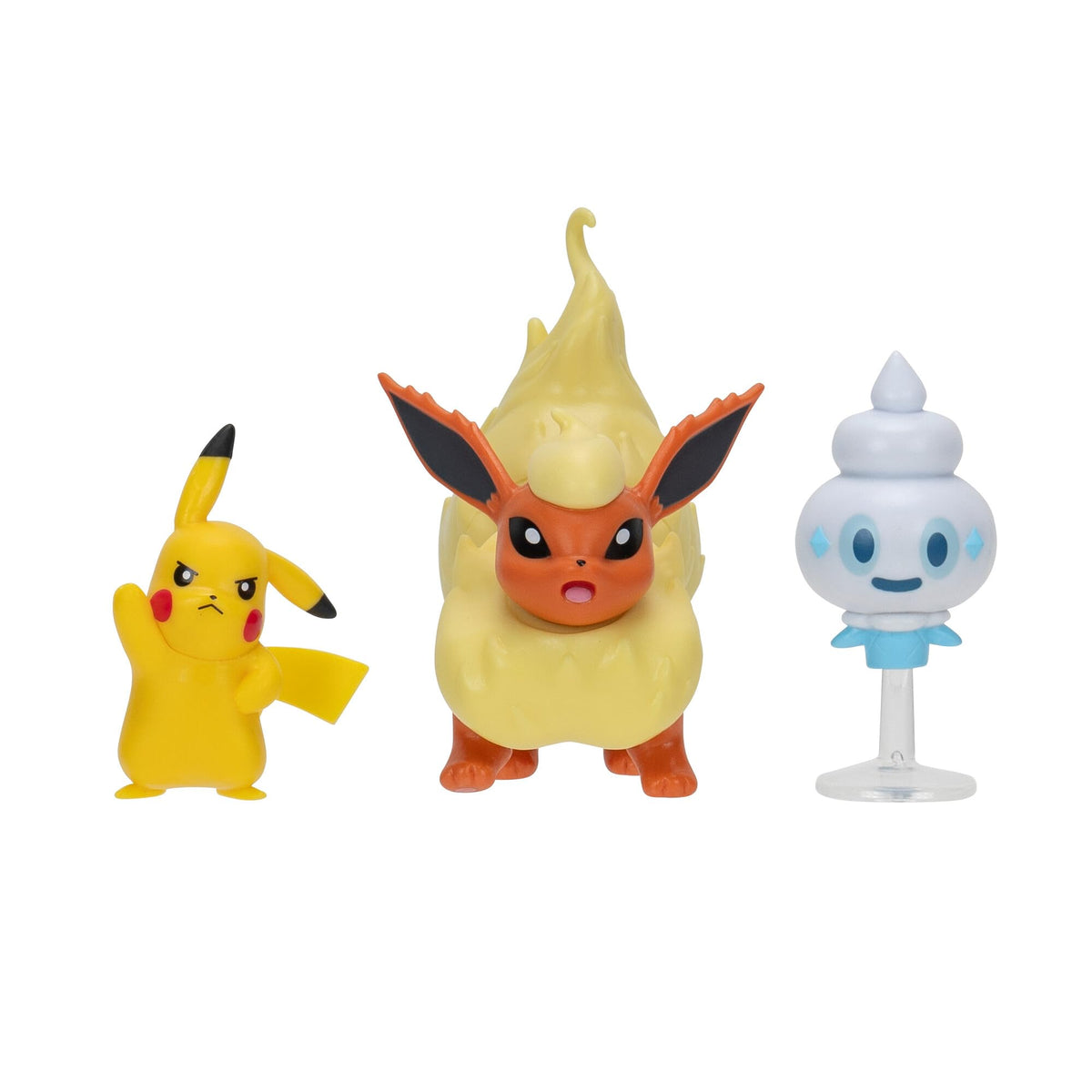 Pokémon PKW3611 Battle Figure Set - Pikachu, Gelatini, Flamara, Official Figure Set