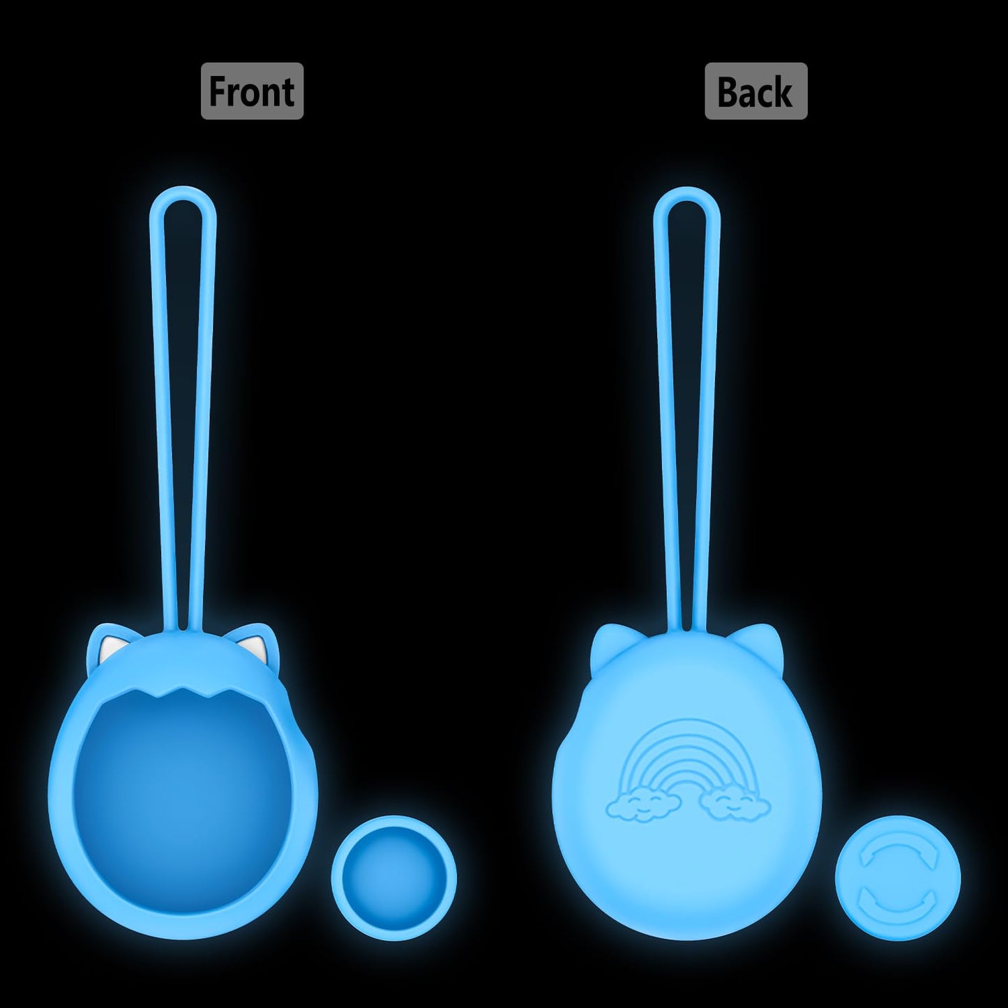 Geiomoo Silicone Cover for Tamagotchi Paradise Case Interactive Virtual Pet, Soft Flexible Scratch Resistant Protective (Luminous Blue)