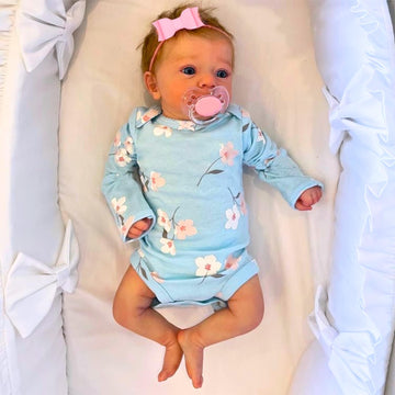 MRB Reborn Baby Dolls, 18-inch Realistic Newborn Baby Dolls with Soft Cloth Body, Real Life Baby with Doll Accessories for Kids Age 3 +