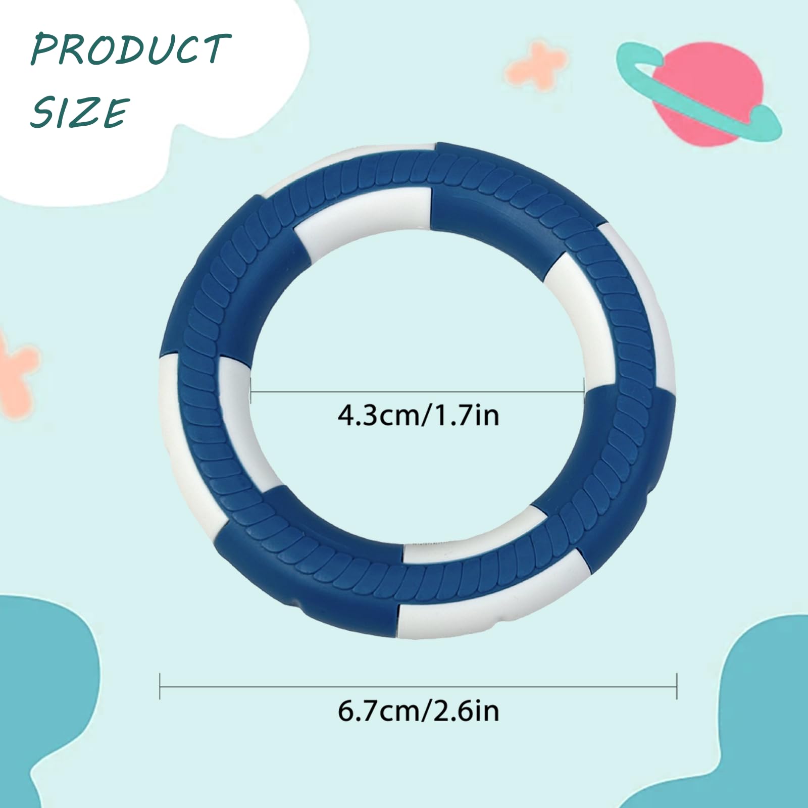 Swimsuit Party for 17cm Doll(No Dolls),5-Piece Set Including Clothes, Skirt, Blue Glasses, Blue Swimming Ring and Bell, Swimsuit Set, hot Party Style