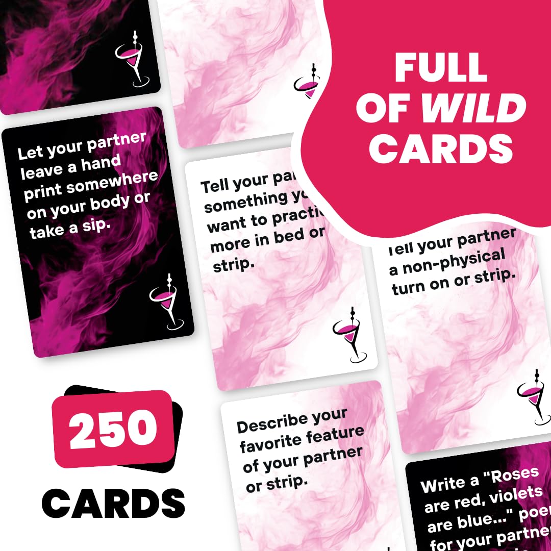 Do or Drink Sip or Strip Adult Drinking Card Game for Couples, Date Night & Parties - 250 Dares, Questions & Challenges for Boyfriend, Girlfriend, or