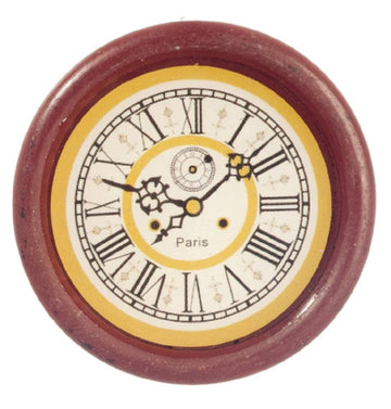 Dollhouse Miniature 1:12 Scale Small Wooden Decor Clock #G7185