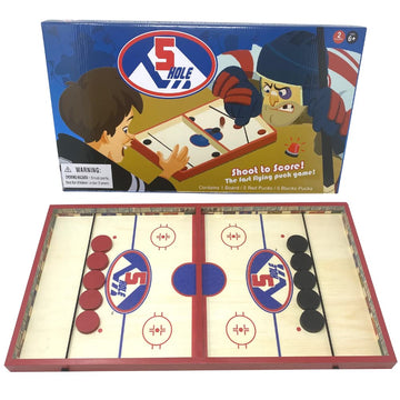 Regal Games - Jumbo 22" Sling Puck - Fun, Fast Family-Friendly Finger Hockey Puck Game - Includes 1 Gameboard, 5 Red Pucks, 5 Black Pucks - Ideal