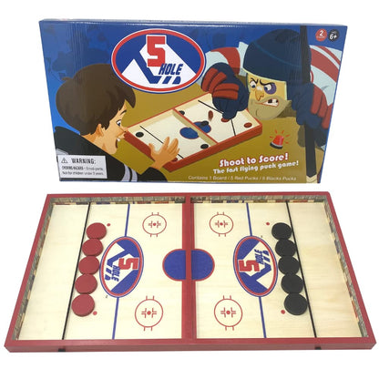 Regal Games - Jumbo 22" Sling Puck - Fun, Fast Family-Friendly Finger Hockey Puck Game - Includes 1 Gameboard, 5 Red Pucks, 5 Black Pucks - Ideal