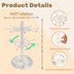 PanniOhye Transparent 360° Rotating Display Stand for Plush Dolls Keychains& Collectibles - All-Round Display, Manually rotates(No Doll)