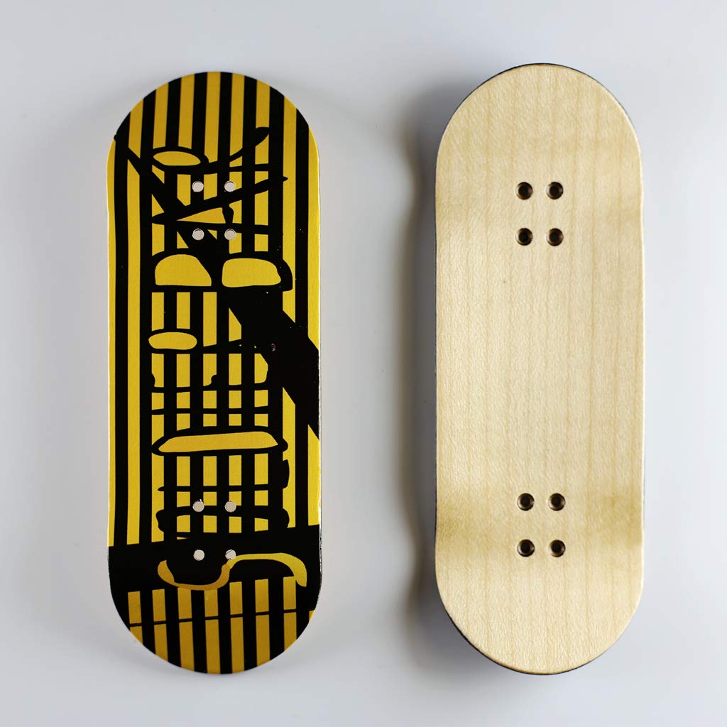 SOLDIER BAR Fingerboards Complete (5 Layer Canadian Maple 34mmx 98mm Deck) Finger Skateboards (+34mm Big Eagle Truck+Globular Wheels) (London)