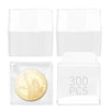 Axigundaone 300 Pack Single Pocket Coin Sleeves, Individual Clear Coin Holders Sleeves, Plastic Coins Pockets Protectors for Collectors (2.2 x 2.2