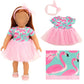 BARWA 18 inch Doll Clothes and Accessories 5 Sets Clothes Dress Outfits with 2 Pairs Shoes for 18 Inch Dolls
