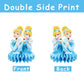 8Pcs Princess Table Centerpieces Birthday Party Supplies Double Side Table Decorations for Princess Themed Party Decorations