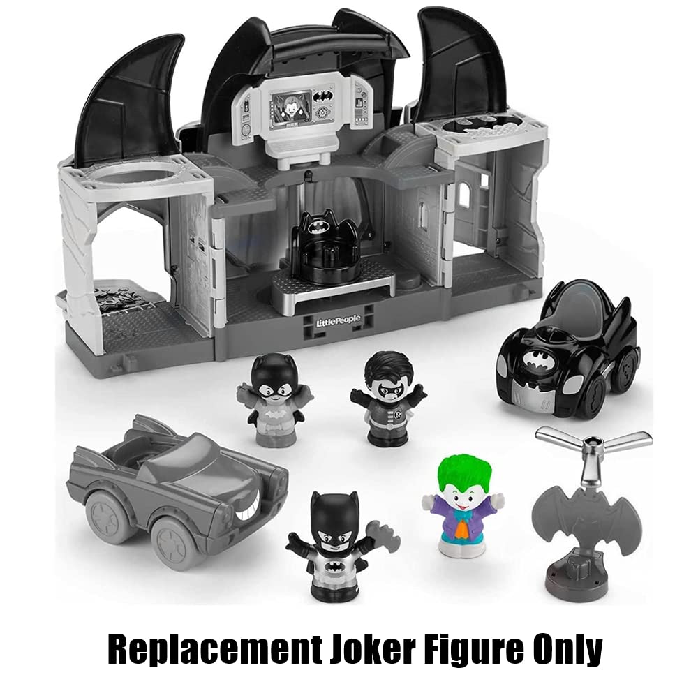 Replacement Part for Fisher-Price Little People Inspired by DC Superfriends Deluxe Batcave Playset HHY77 - Replacement Joker Figure