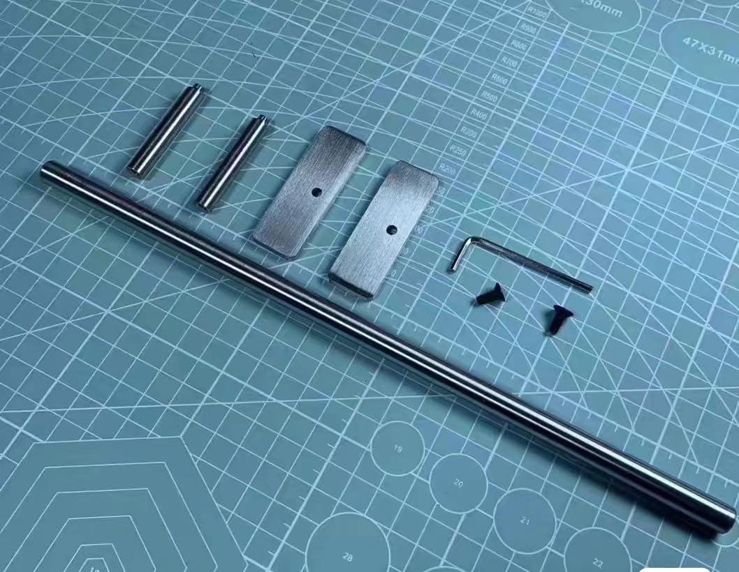 LEEFAI Fingerboard Rail Obstacles 28x5.5cm -Stainless Steel Finger Mini Skateboard Round Rail for Your Fingerboard ramps and Park