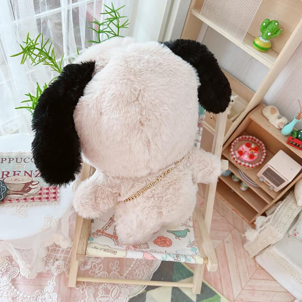 niannyyhouse 20cm Plush Doll Clothes Dog Pattern Onesie Dress Up 8in Kpop Stuffed Doll Clothing (Beige)