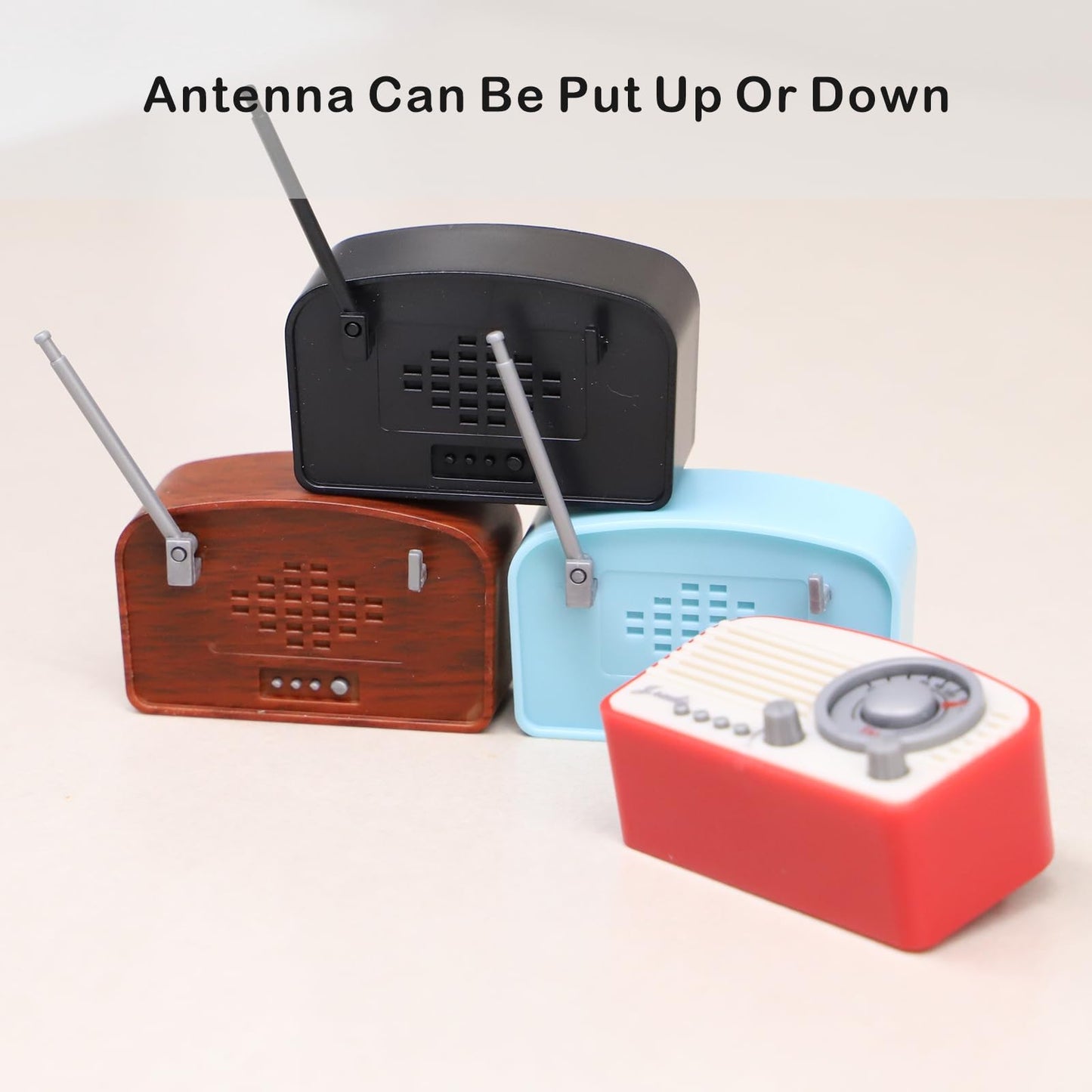 Dollhouse Miniature Radio Model, Mini Living Room Radio, Room Box Supply Radio with Antenna that can be Raised, for Dollhouse Miniature Accessories