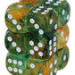 Chessex 16mm Dice Block: Nebula Luminary - Spring w/White (CHX27755)