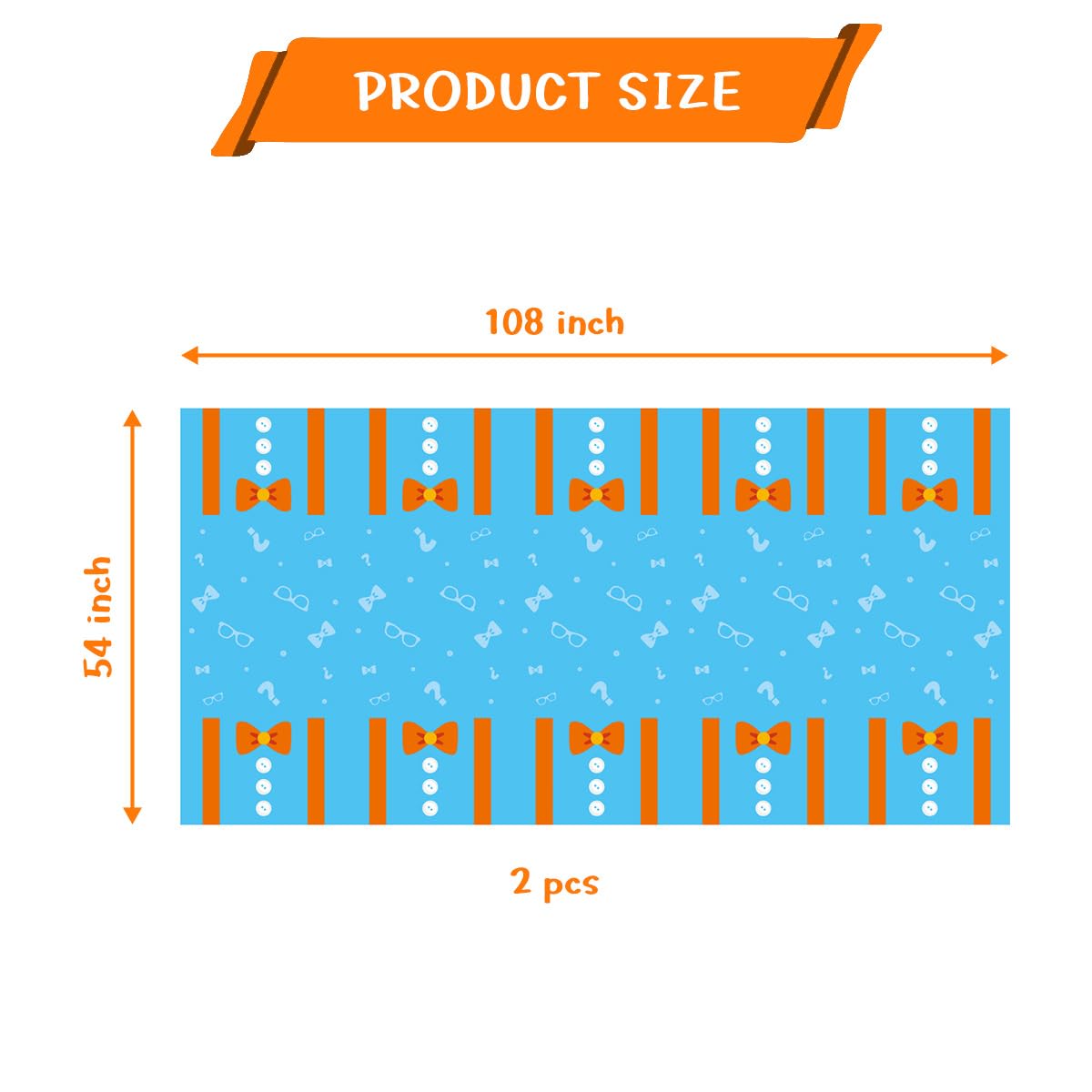NF ORANGE English Teacher Party Supplies - Pack of 2 - Large Rectangular English Teacher Tablecloth 54in x 108in - English Teacher Party Decorations