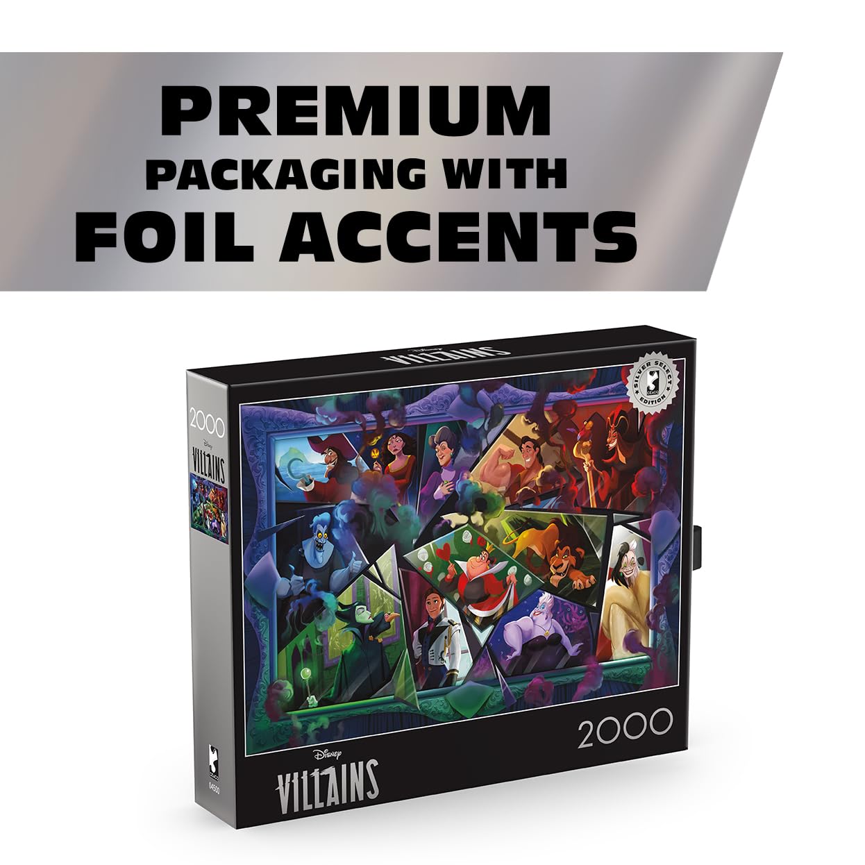 Ceaco - 2000 Piece Disney Silver Select Villains Jigsaw Puzzle