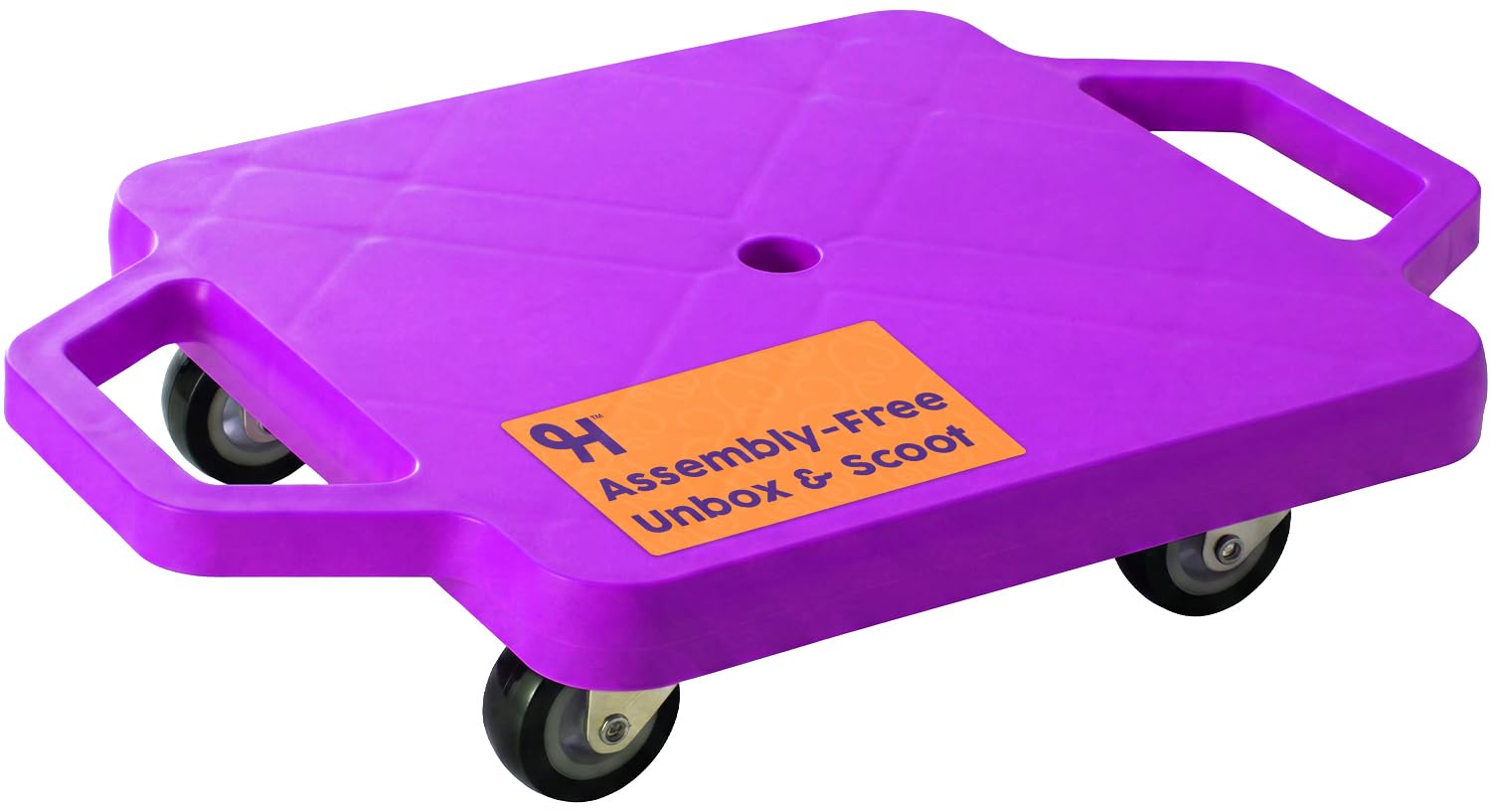 Hurtle Scooter Board for Kids with Safety Handles - Heavy Duty Gym Floor Scooter with 360° Wheels for PE, Indoor Active & Sensory Play - Supports 200