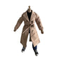 1/12 Action Figure Clothes,Long Trench Coat for 6" Action Figures,1:12 Scale Miniature Coat-only Clothing (Khaki)