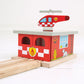 Bigjigs Rail Firestation Shed, Red