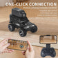 rcxperts KF32 1:64 Die-Cast RC Crawler with Camera, Full-Scale 4WD Mini Desktop Off-Road Remote Control Car, High-Performance Racing Model(Black)
