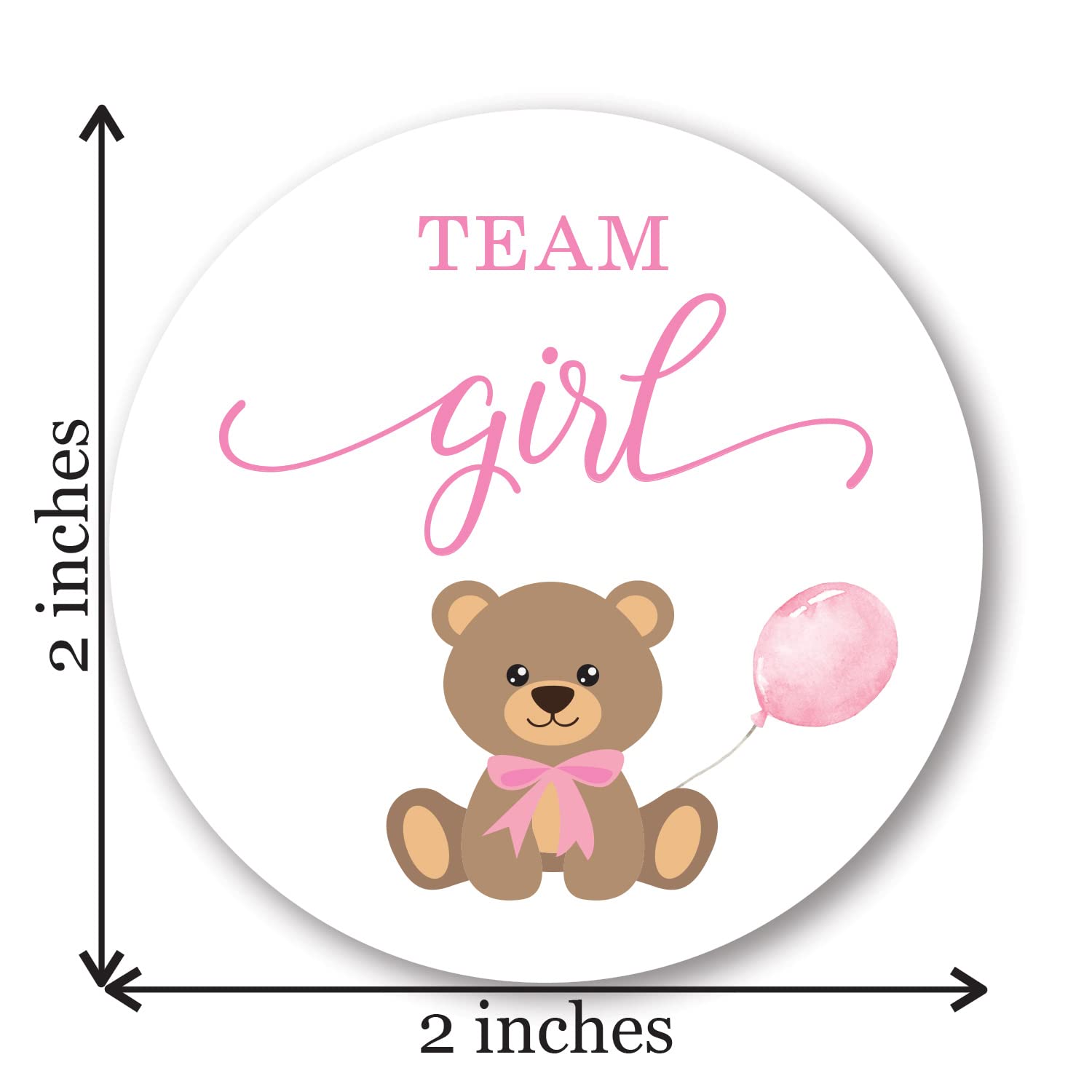 Teddy Bear Gender Reveal Stickers - 40 Labels (20 of Each Design)