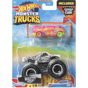 Matchbox Hot Wheels Monster Trucks Skeleton Crew and Crushed Van - Blind Sided