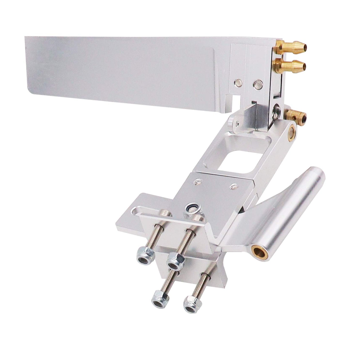 Treehobby 110mm Aluminum Alloy Water Absorbing Steering RC Boat Rudder with 4mm Shaft Axle Strut Mount Bracket Kit Holder,Dual Water Pickup