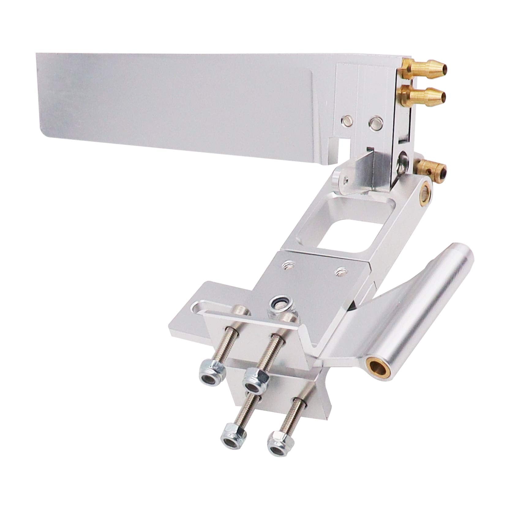 Treehobby 110mm Aluminum Alloy Water Absorbing Steering RC Boat Rudder with 4mm Shaft Axle Strut Mount Bracket Kit Holder,Dual Water Pickup