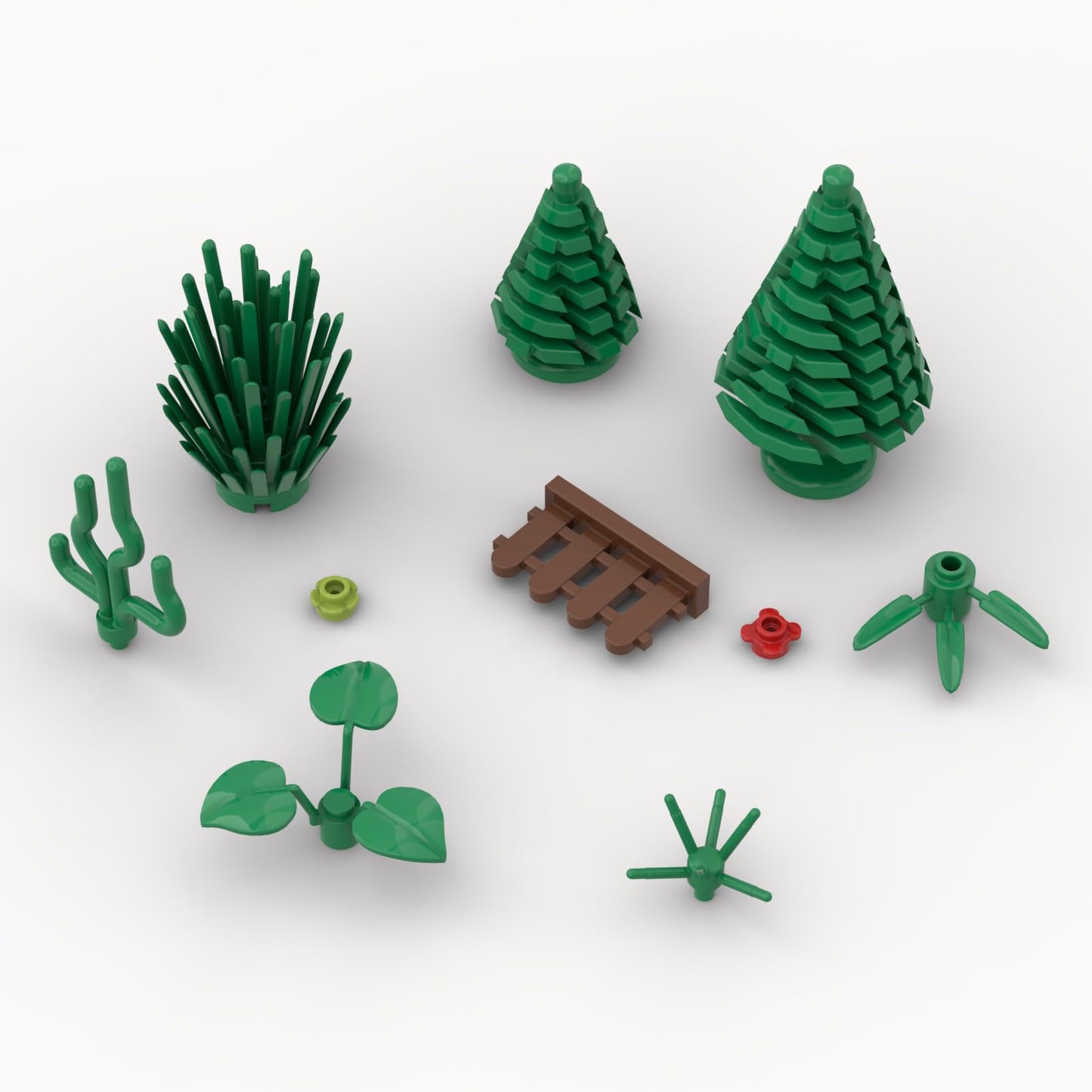 239 Piece Plant Parts Building Bricks Bulk Assortment Pack,Garden Botanical Scenery Accessories Plant Pack, Compatible with Lego Parts and Pieces