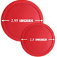 Qtimal Home Standard Air Hockey Paddles and 2 Size Pucks, Small Size for Kids, Large Size for Adult, Great Goal Handles Pushers Replacement