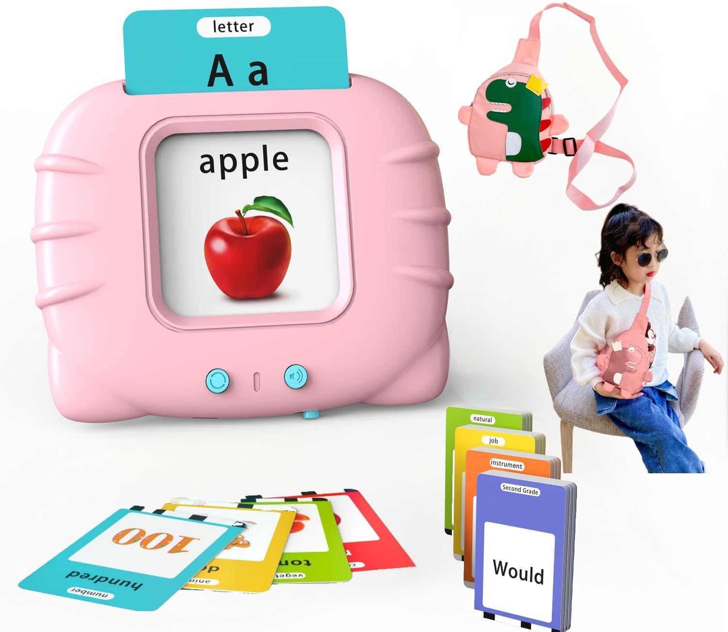 Talking Flash Cards,Kids Toddler Flash Cards with 224 Sight Words,Montessori Toys,Autism Sensory Toys,Speech Therapy,Learning Educational Gifts