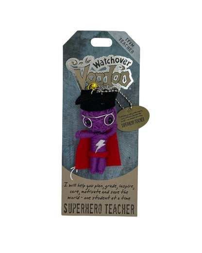 Watchover Voodoo 3-Inch Superhero Teacher - Handcrafted Gift to Bring Good Luck and Positivity Everywhere You Go