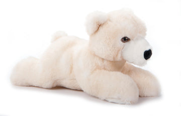 The Petting Zoo Polar Bear Stuffed Animal Plushie, Gifts for Kids, Earth Keeperz Wildlife Animals, Zoologee White Polar Bear Plush Toy, 10 inches