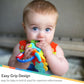 Nuby IcyBite Ice Gel Teether Keys for Infants - Silicone Baby Teether Toys - Gentle on Sore Gums - Baby Teething Relief - 3+ Months - Blue