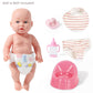 eDollable Realistic Baby Doll Accessories Set Toys for 12 inch Dolls Includes Doll Potty, Bib,Pacifier,Diaper and Feeding Bottle Perfect for Kids