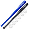 Plastic Baseball Set with Two Bats and 6 Balls (Blue/Black)