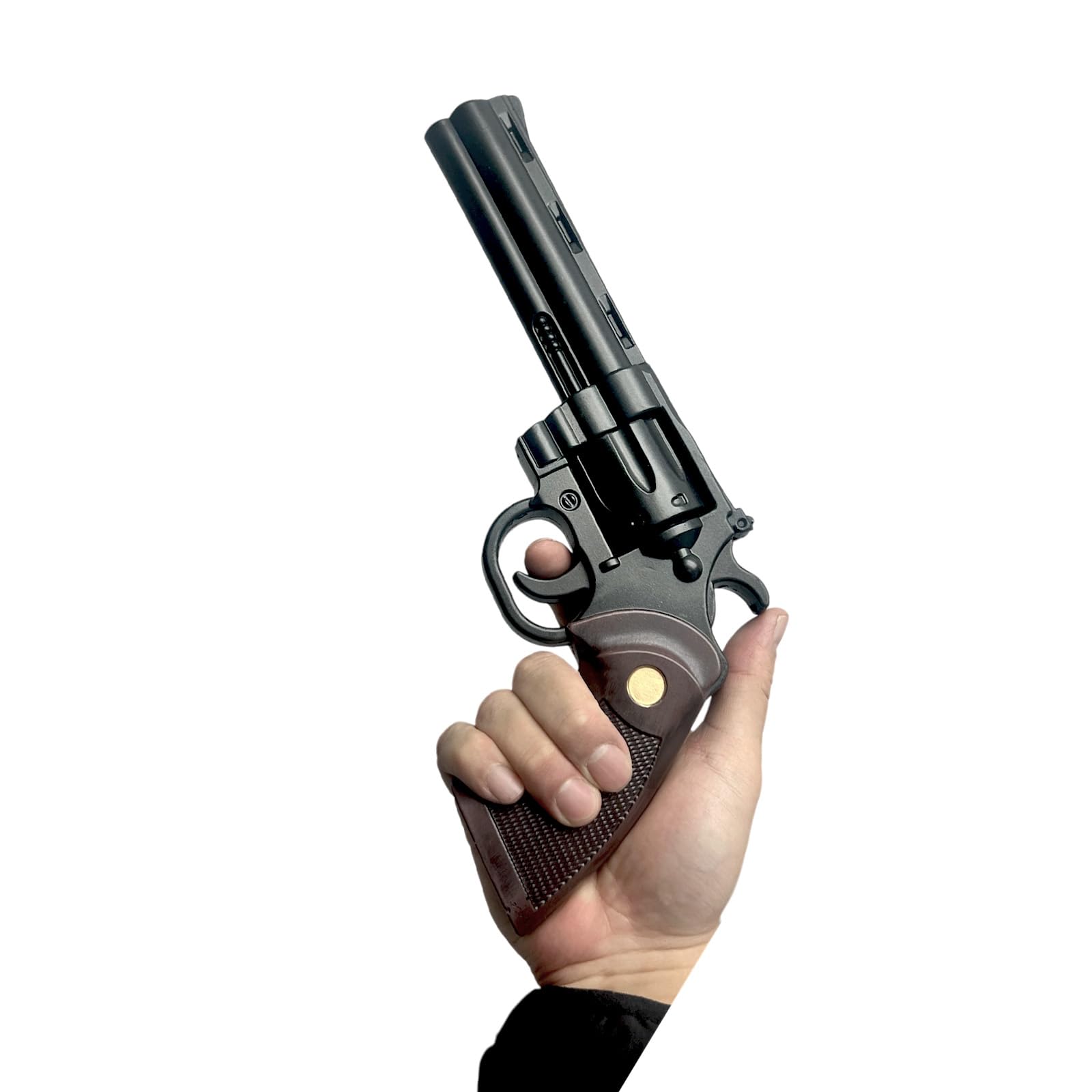 Colt Python Foam Replica Revolver - 11.5” PU Foam Cosplay Prop - Iconic Snake Gun from Movies, Games & Anime Halloween Collections (Black)