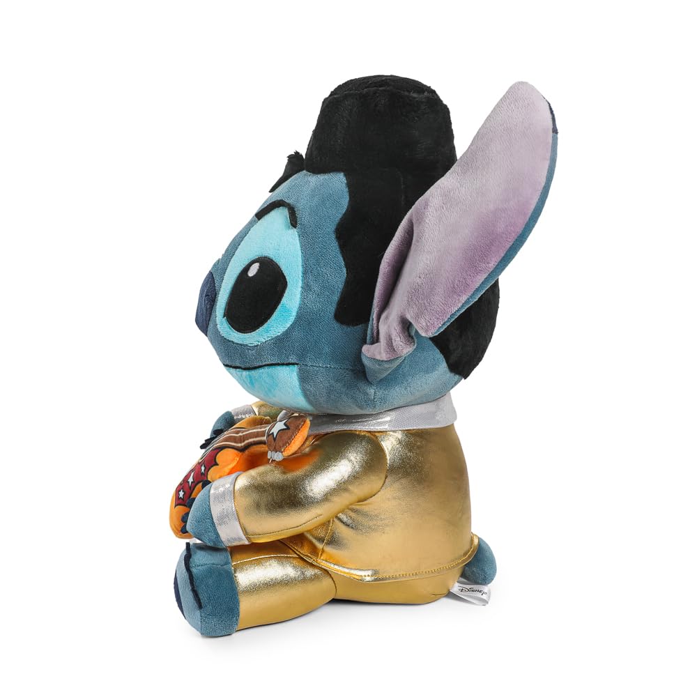 Collectible Disney: Lilo and Stitch Gold Suit Elvis Stitch HugMe Vibrating Plush Figure