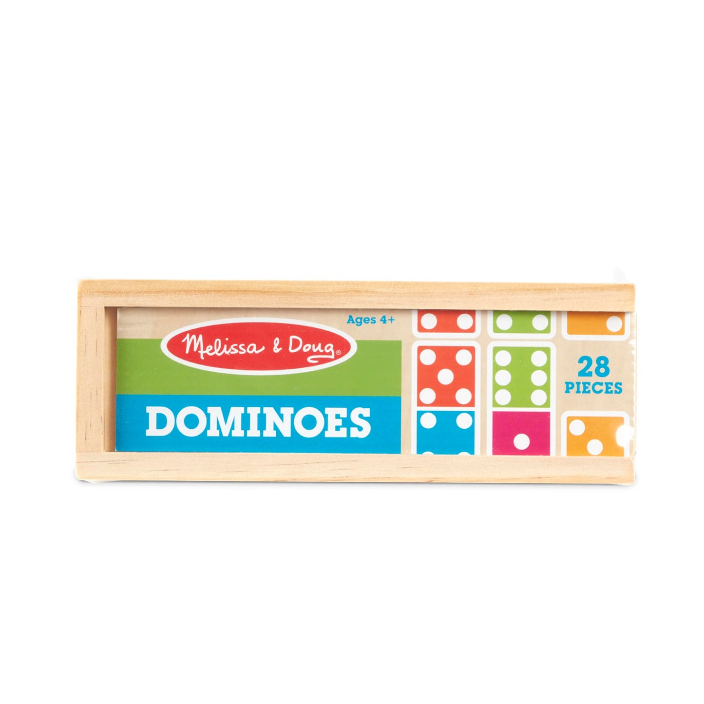 Melissa & Doug Dominoes Tabletop Game with Wooden Storage Box