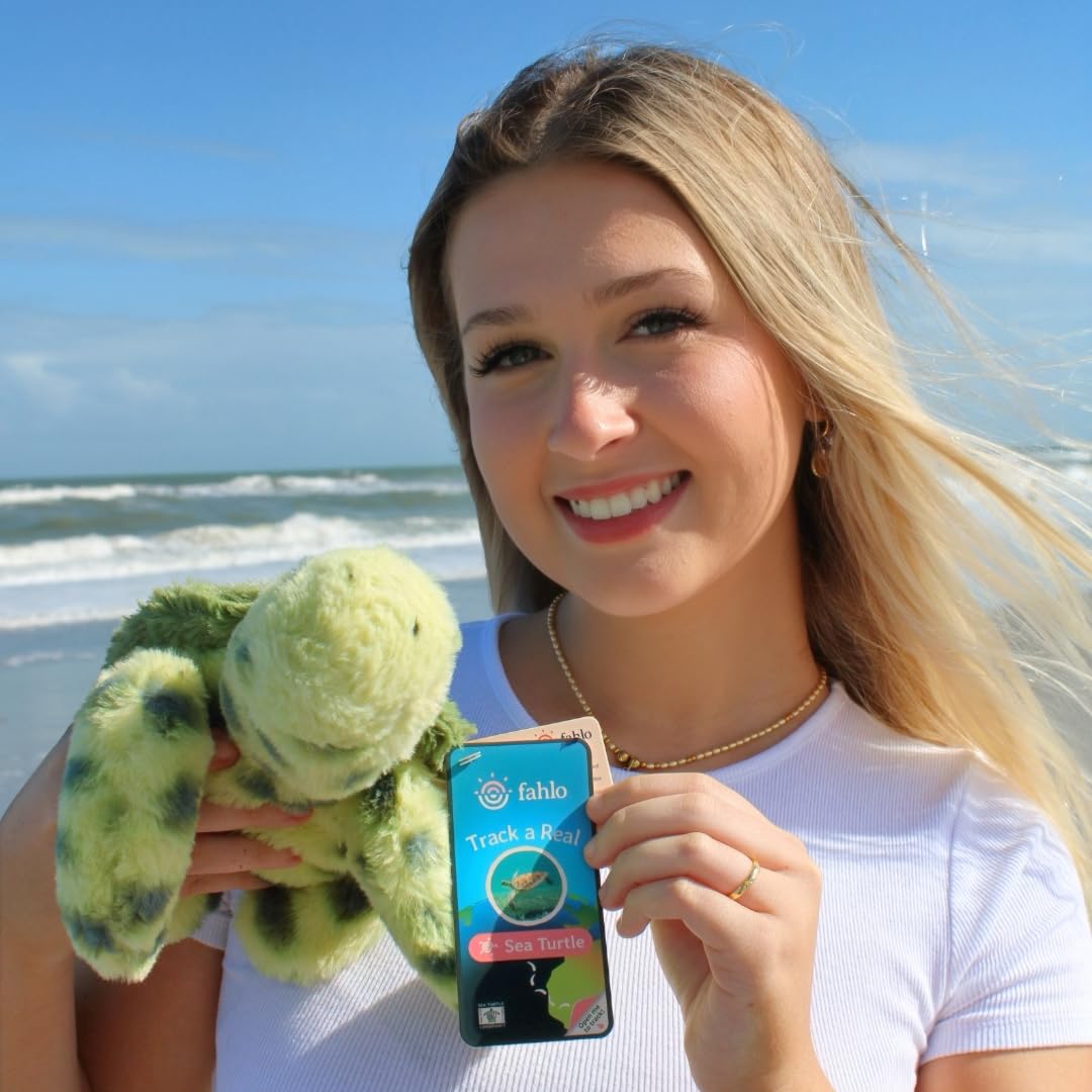 Fahlo Tracking Plush | Includes 12" Plush, Interactive 3D Tracking Map, and Wildlife Conservation Support | Eco-Friendly & Safe for All Ages |