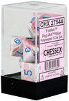 Chessex Festive Polyhedral Pop Art - Blue 7-Die Set, (Model: CHX27544)